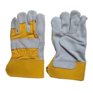 Elite Series Genuine Leather Industrial Safety Gloves – Heavy-Duty Reinforced Work Gear