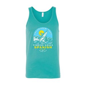 Saltwater Soul Men's "Spanish Fly" Graphic Tank Top - Teal